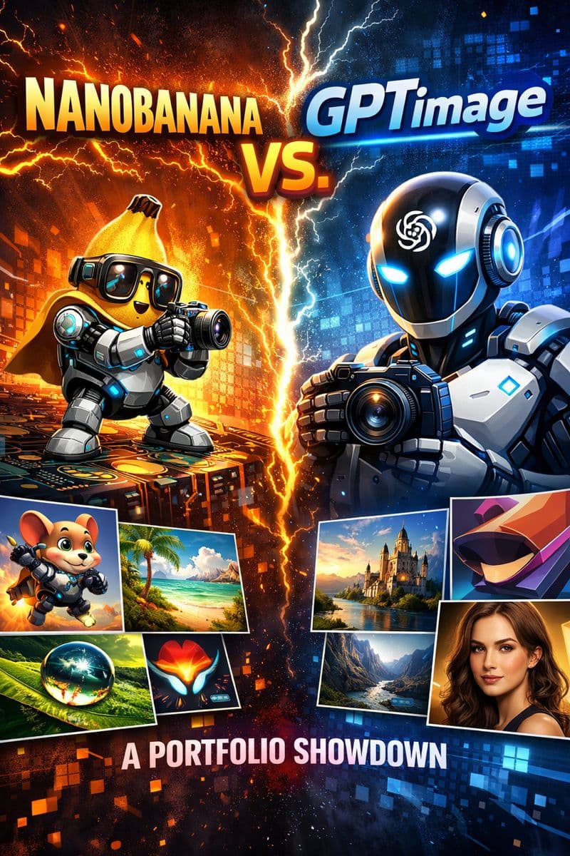 Nanobanana vs. GPTimage: A Portfolio Showdown